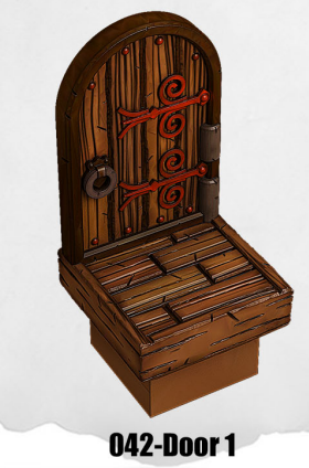 Door 1 - Mediaval Town Part 1 - Dungeon Blocks - MT-042