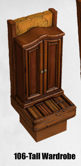 Tall Wardrobe - Mediaval Town Part 1 - Dungeon Blocks - MT-106