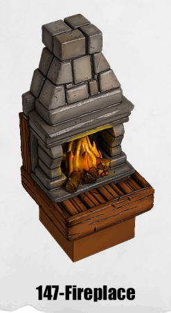 Fireplace Tall - Mediaval Town Part 1 - Dungeon Blocks - MT-148