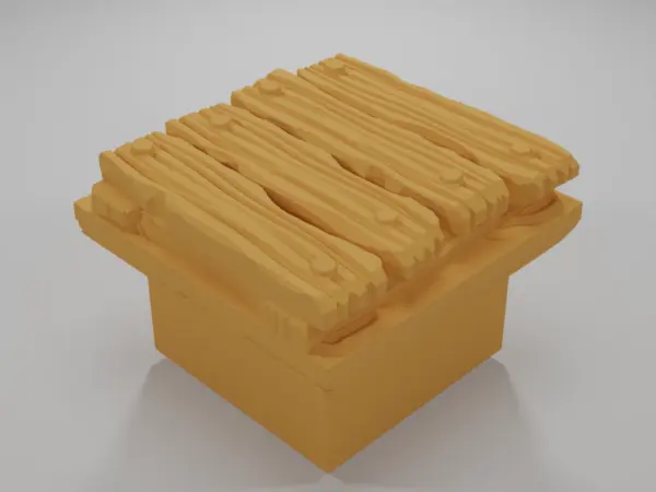 Raised Dock Straight Wheel - The Creepy Swamp - Dungeon Blocks