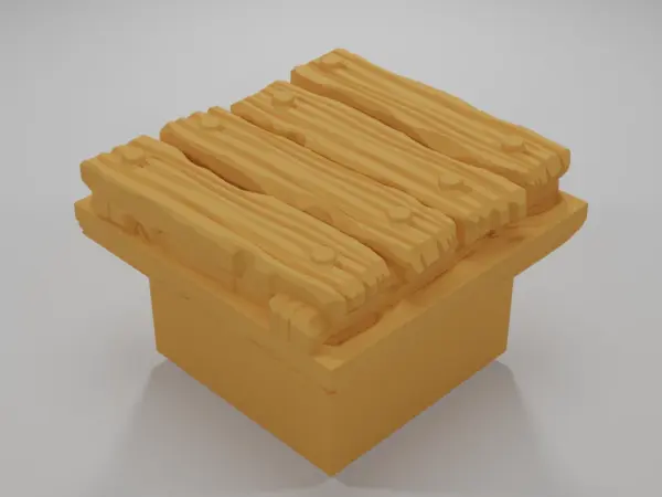 Raised Dock Straight Wheel - The Creepy Swamp - Dungeon Blocks