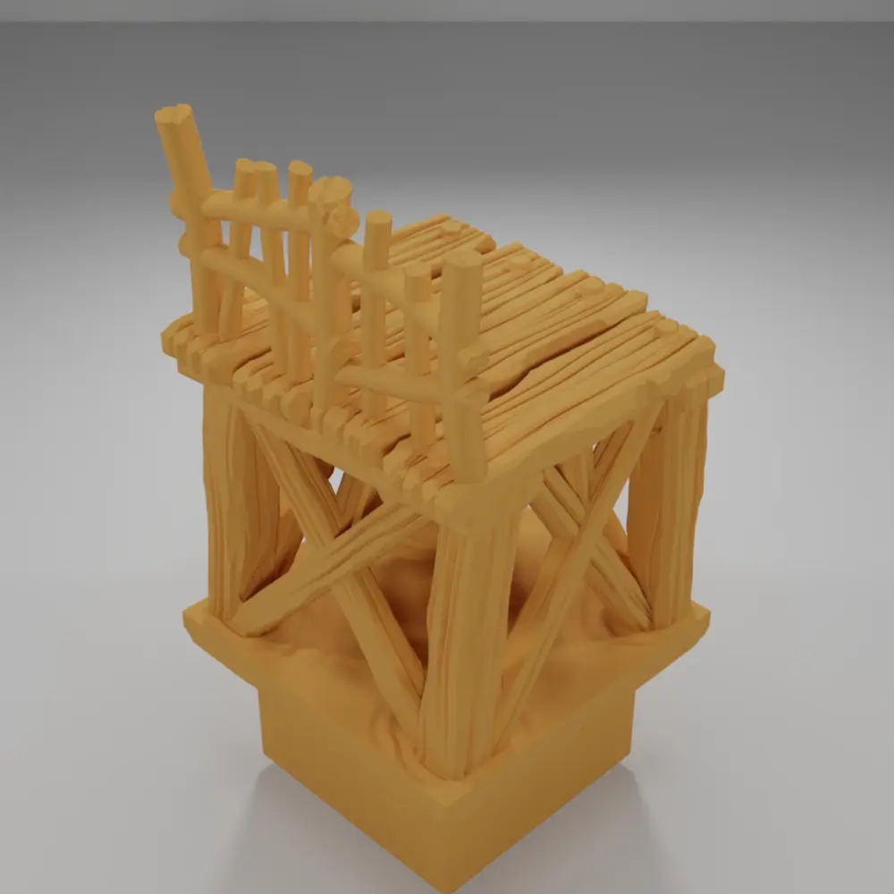 Raised Dock Straight 1 - The Creepy Swamp - Dungeon Blocks