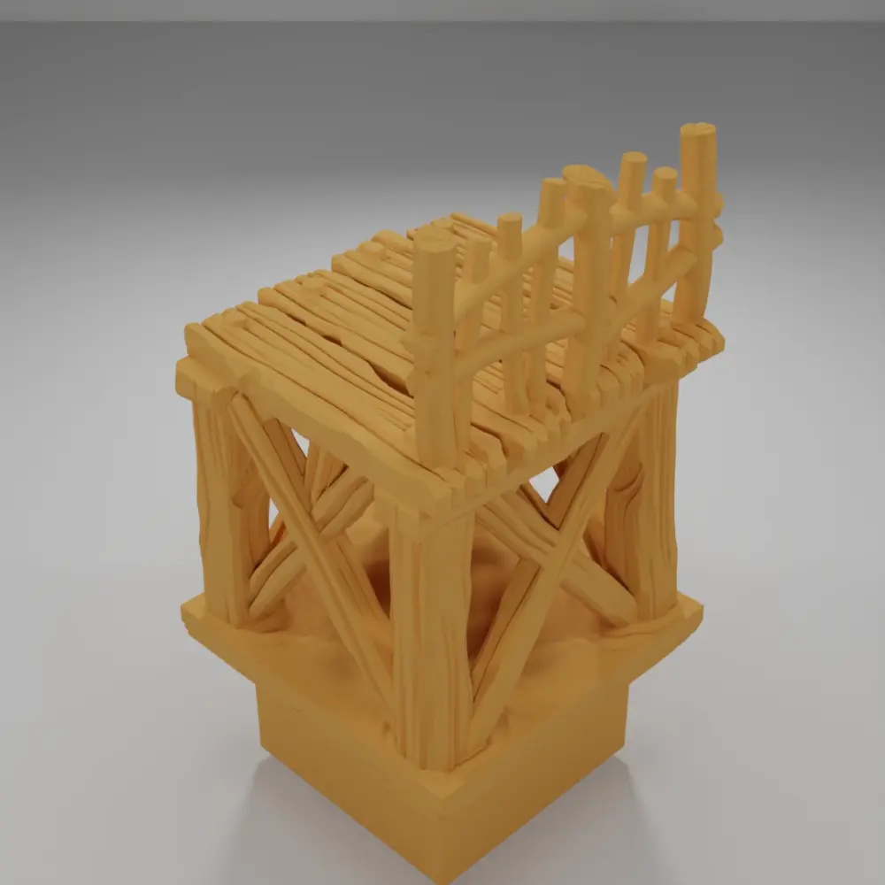 Raised Dock Straight 1 - The Creepy Swamp - Dungeon Blocks