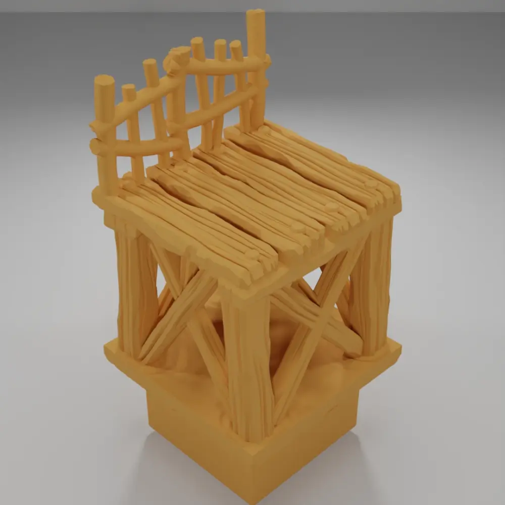 Raised Dock Straight 1 - The Creepy Swamp - Dungeon Blocks