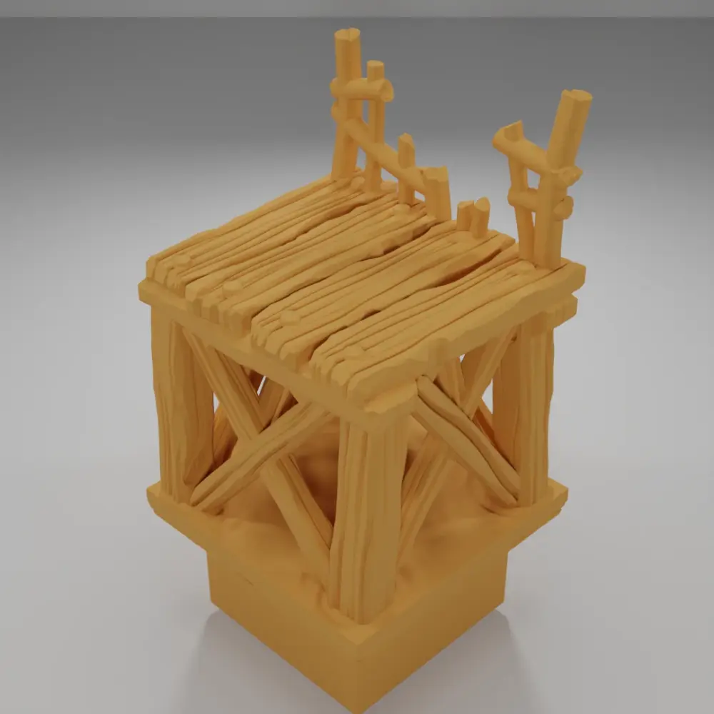 Raised Dock Straight Broken - The Creepy Swamp - Dungeon Blocks
