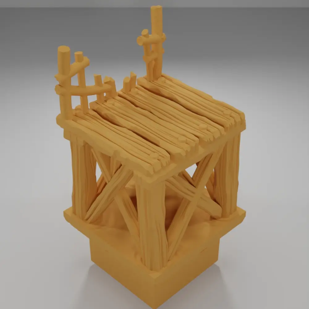 Raised Dock Straight Broken - The Creepy Swamp - Dungeon Blocks