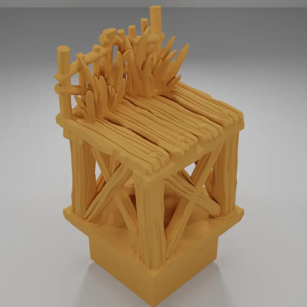 Raised Dock Straight Grass 1 - The Creepy Swamp - Dungeon Blocks
