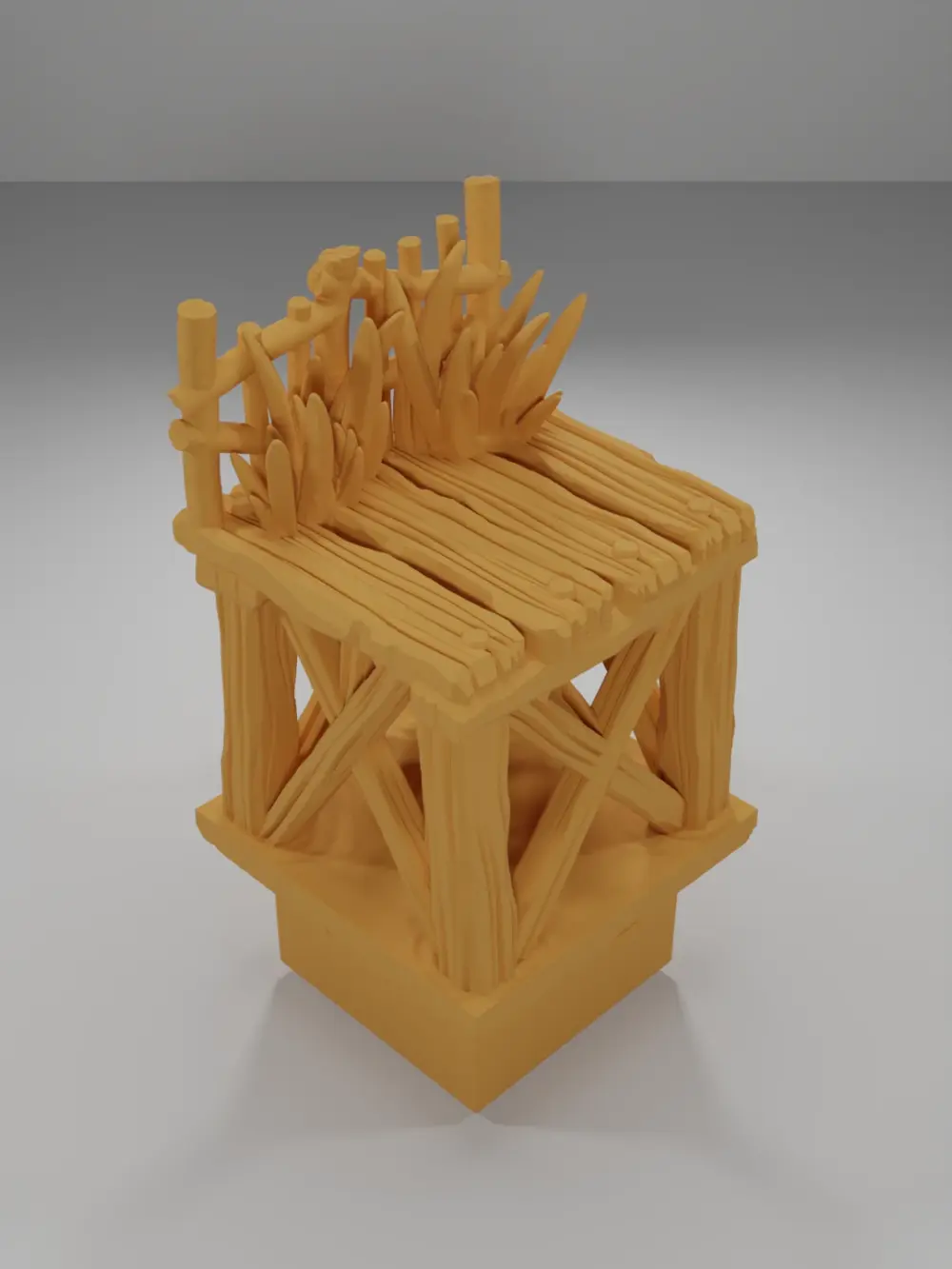 Raised Dock Straight Grass 1 - The Creepy Swamp - Dungeon Blocks