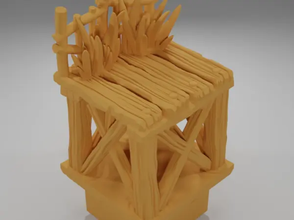 Raised Dock Straight Wheel - The Creepy Swamp - Dungeon Blocks
