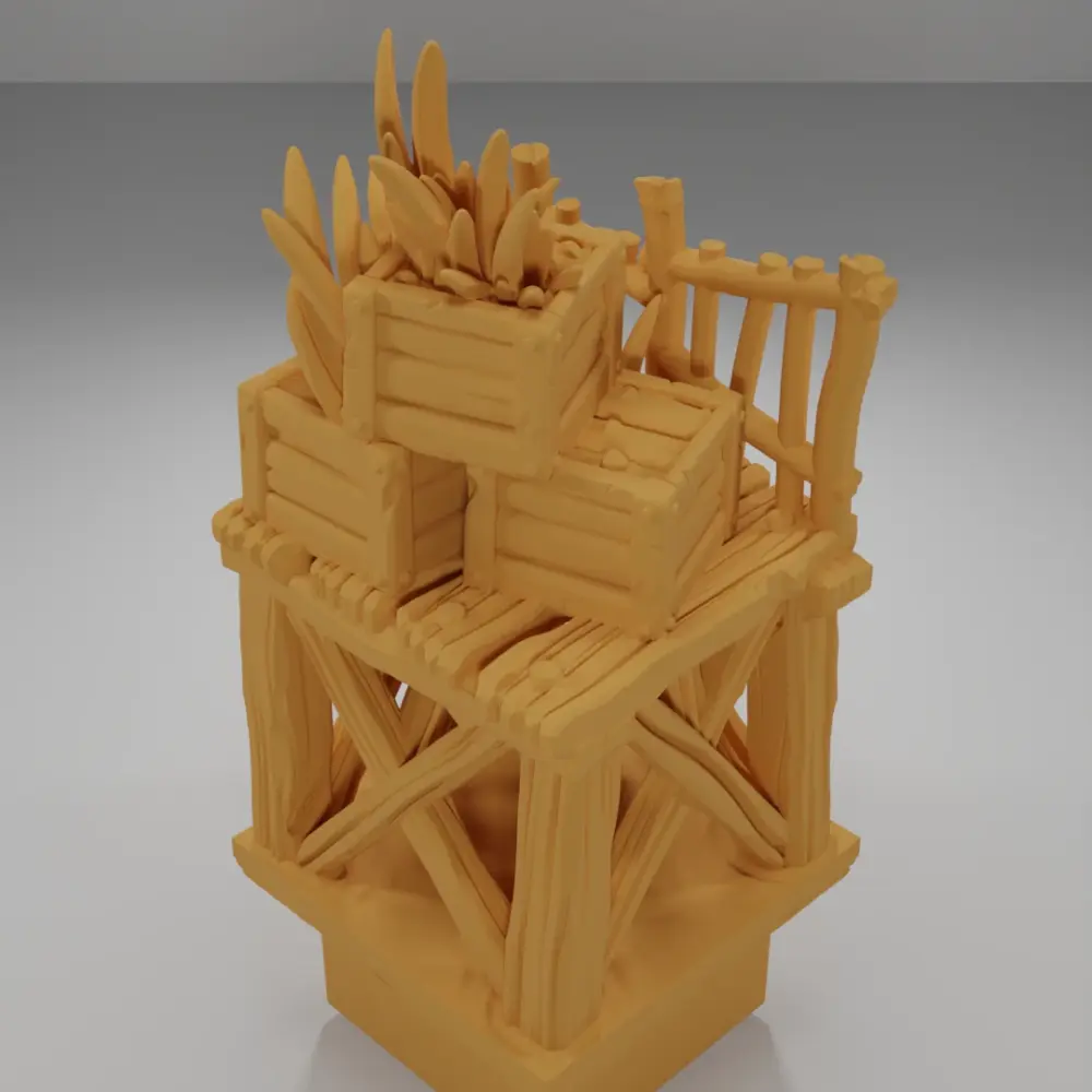 Raised Dock Straight Grass 2 - The Creepy Swamp - Dungeon Blocks