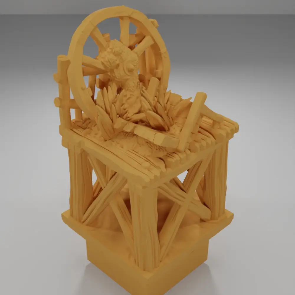 Raised Dock Straight Wheel - The Creepy Swamp - Dungeon Blocks
