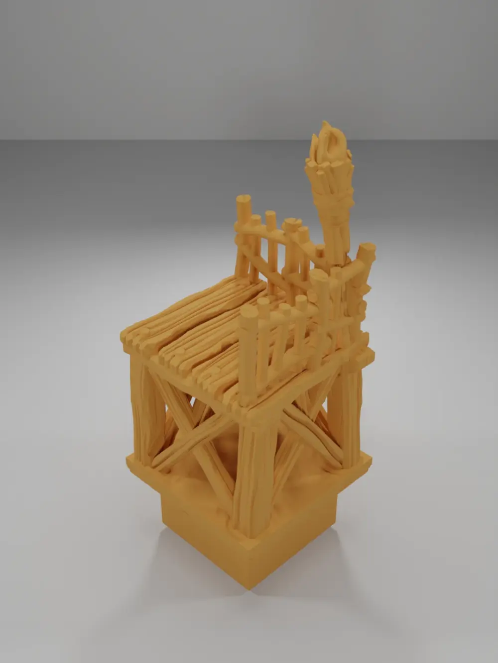 Raised Dock Angle Lit Torch - The Creepy Swamp - Dungeon Blocks