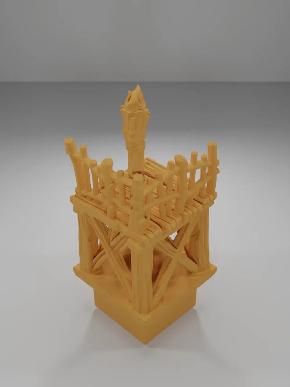 Raised Dock Angle Lit Torch - The Creepy Swamp - Dungeon Blocks