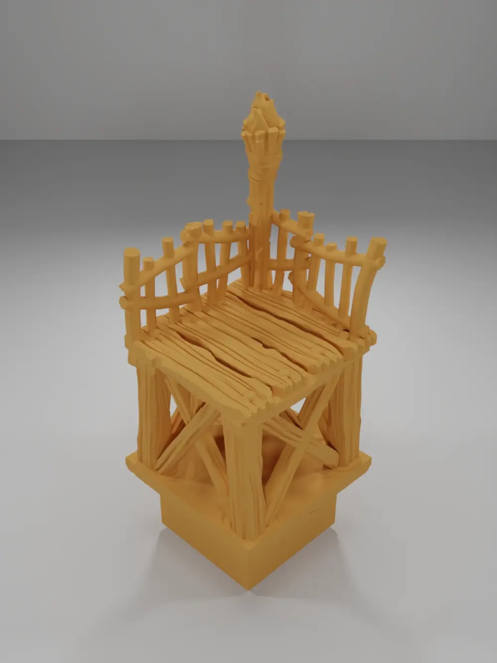 Raised Dock Angle Lit Torch - The Creepy Swamp - Dungeon Blocks