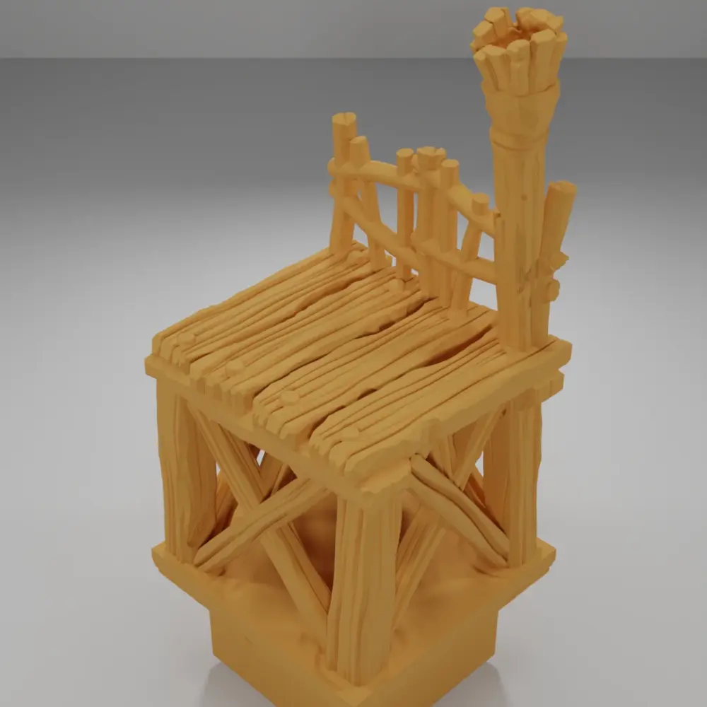 Raised Dock Straight Unlit Torch - The Creepy Swamp - Dungeon Blocks