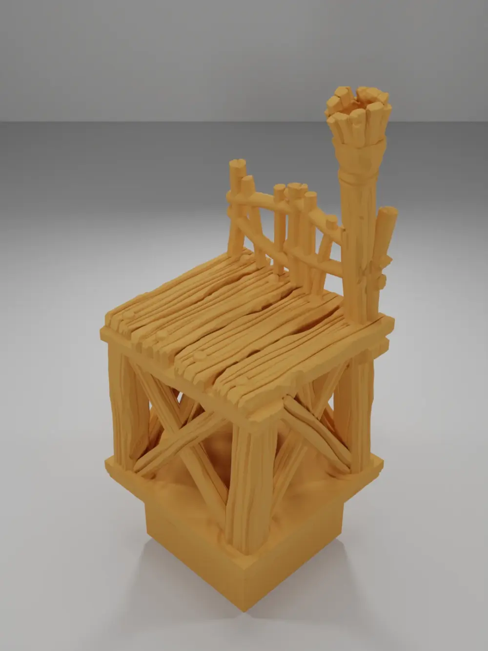 Raised Dock Straight Unlit Torch - The Creepy Swamp - Dungeon Blocks