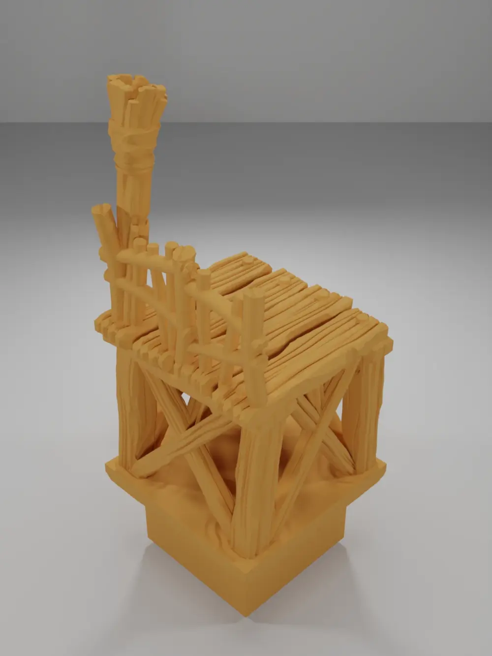 Raised Dock Straight Unlit Torch - The Creepy Swamp - Dungeon Blocks