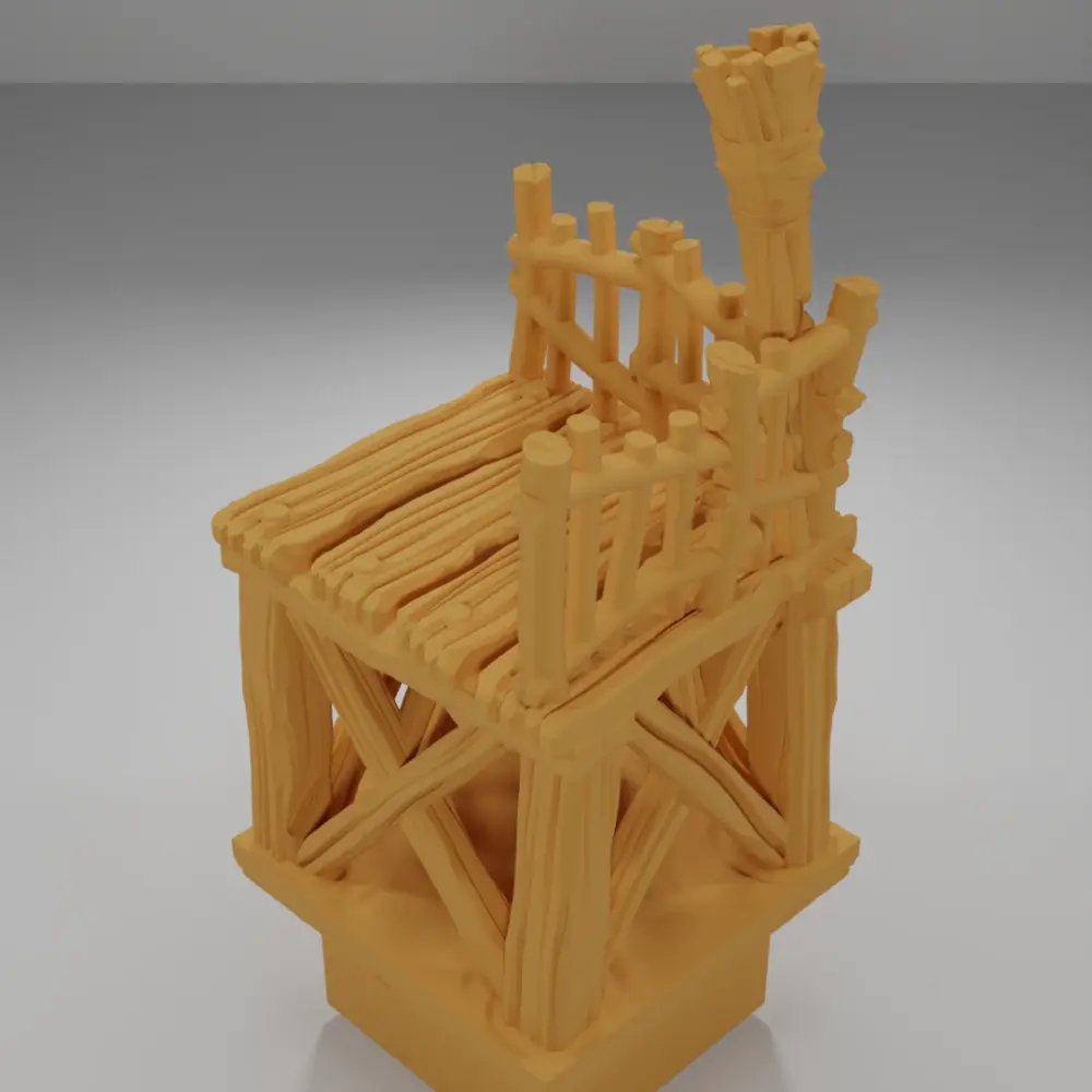 Raised Dock Angle Unlit Torch - The Creepy Swamp - Dungeon Blocks