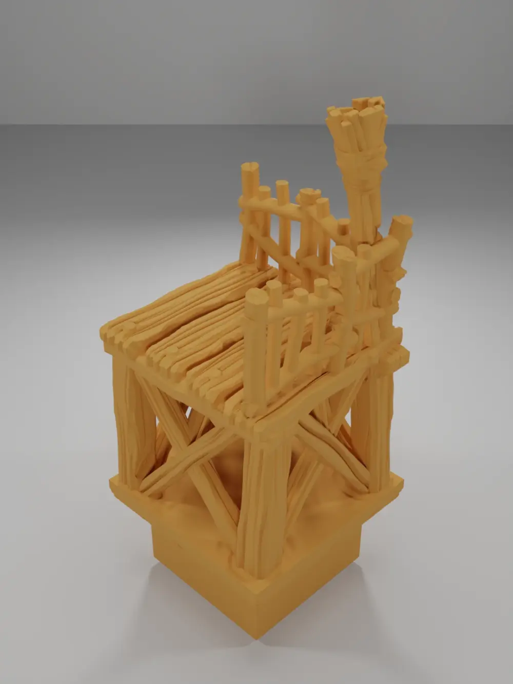 Raised Dock Angle Unlit Torch - The Creepy Swamp - Dungeon Blocks
