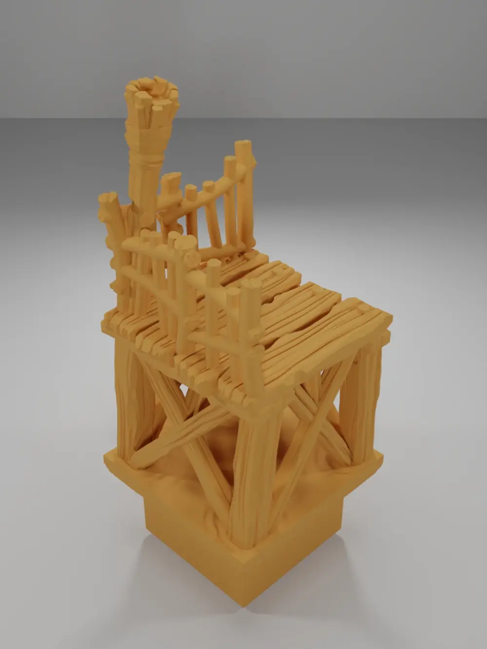 Raised Dock Angle Unlit Torch - The Creepy Swamp - Dungeon Blocks