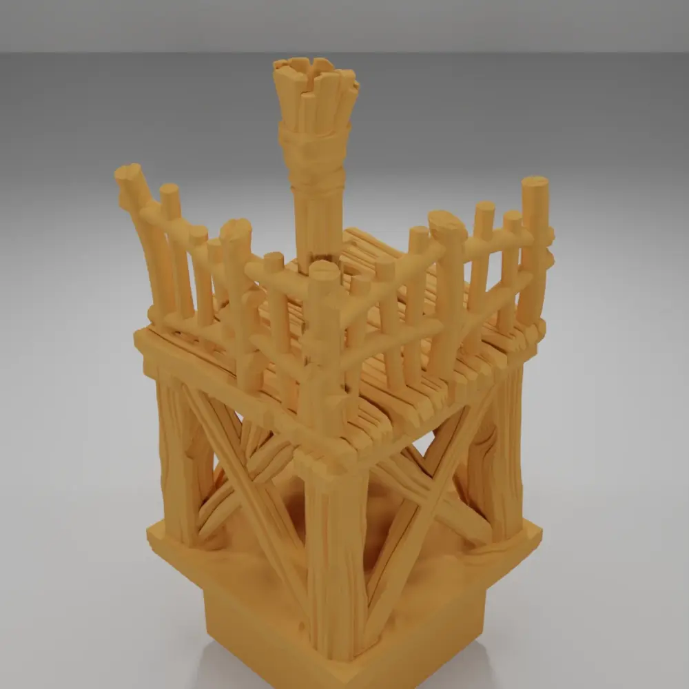 Raised Dock Angle Unlit Torch - The Creepy Swamp - Dungeon Blocks
