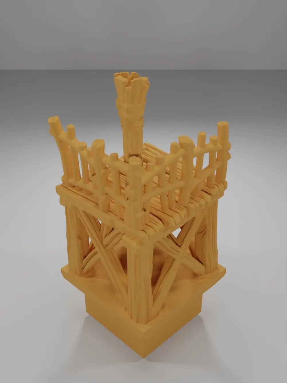 Raised Dock Angle Unlit Torch - The Creepy Swamp - Dungeon Blocks