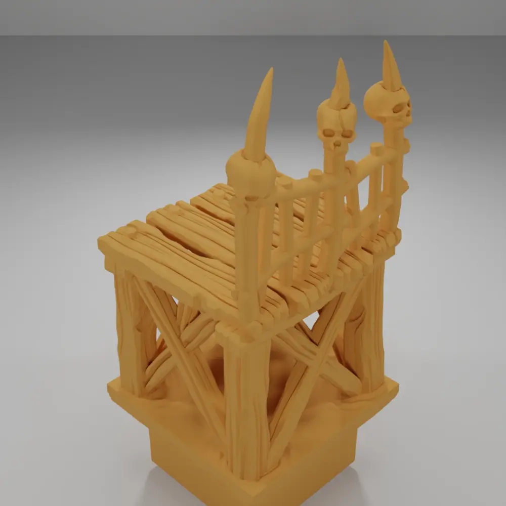 Raised Dock Straight Skulls - The Creepy Swamp - Dungeon Blocks