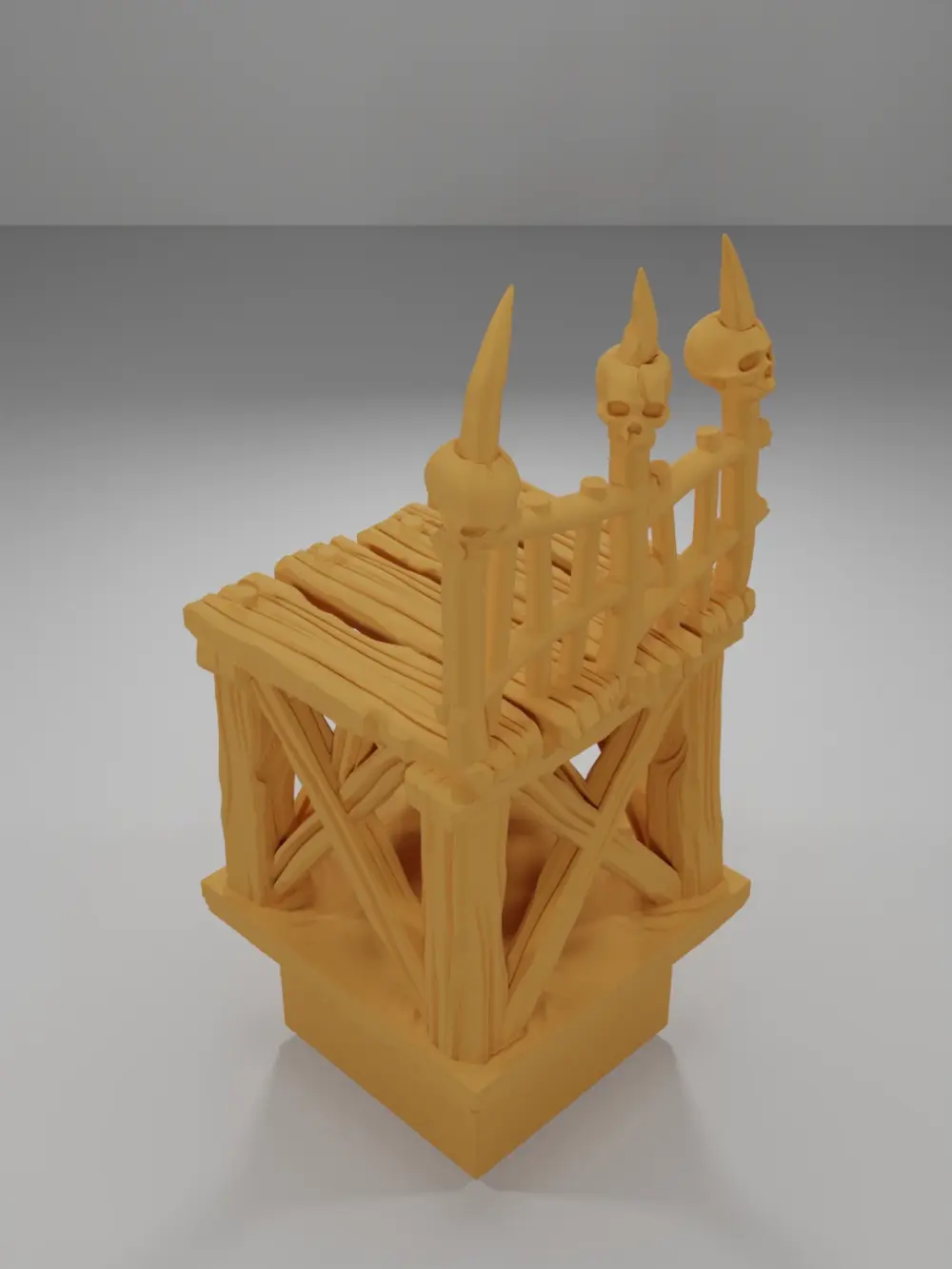 Raised Dock Straight Skulls - The Creepy Swamp - Dungeon Blocks