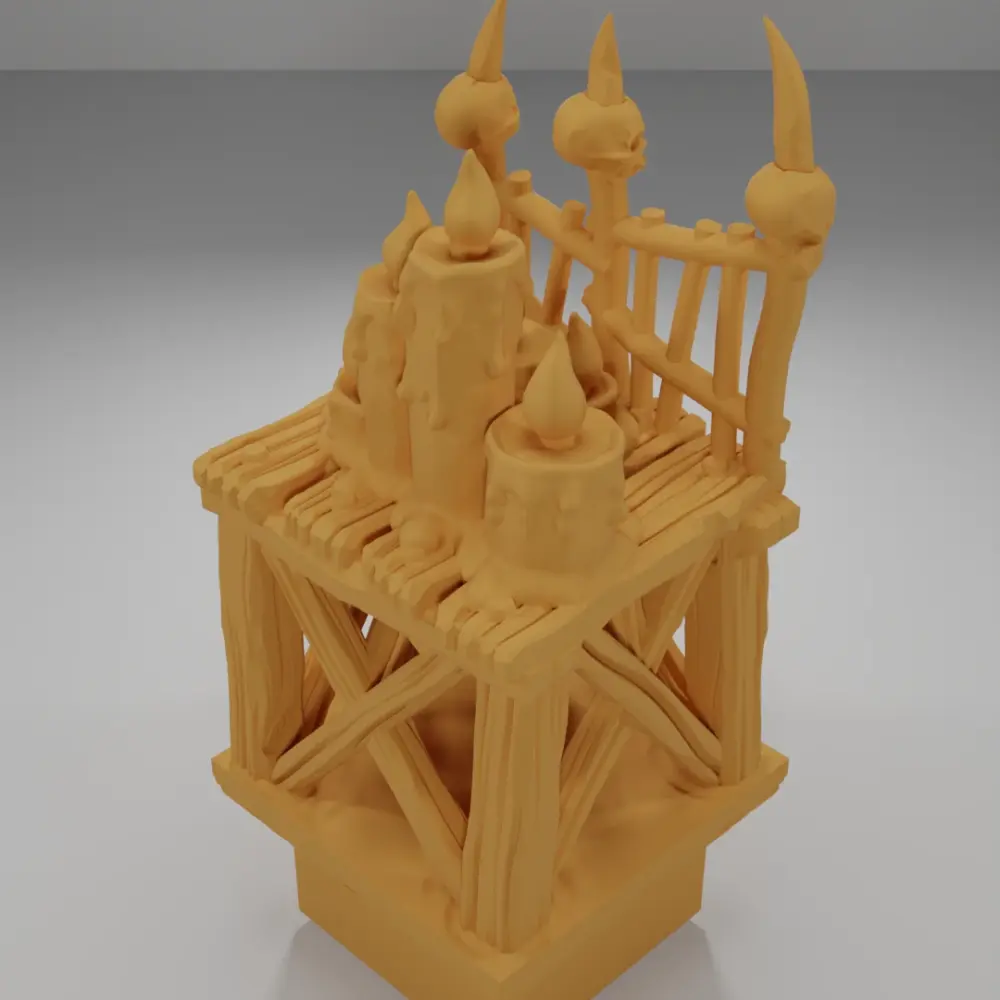 Raised Dock Straight Candles - The Creepy Swamp - Dungeon Blocks