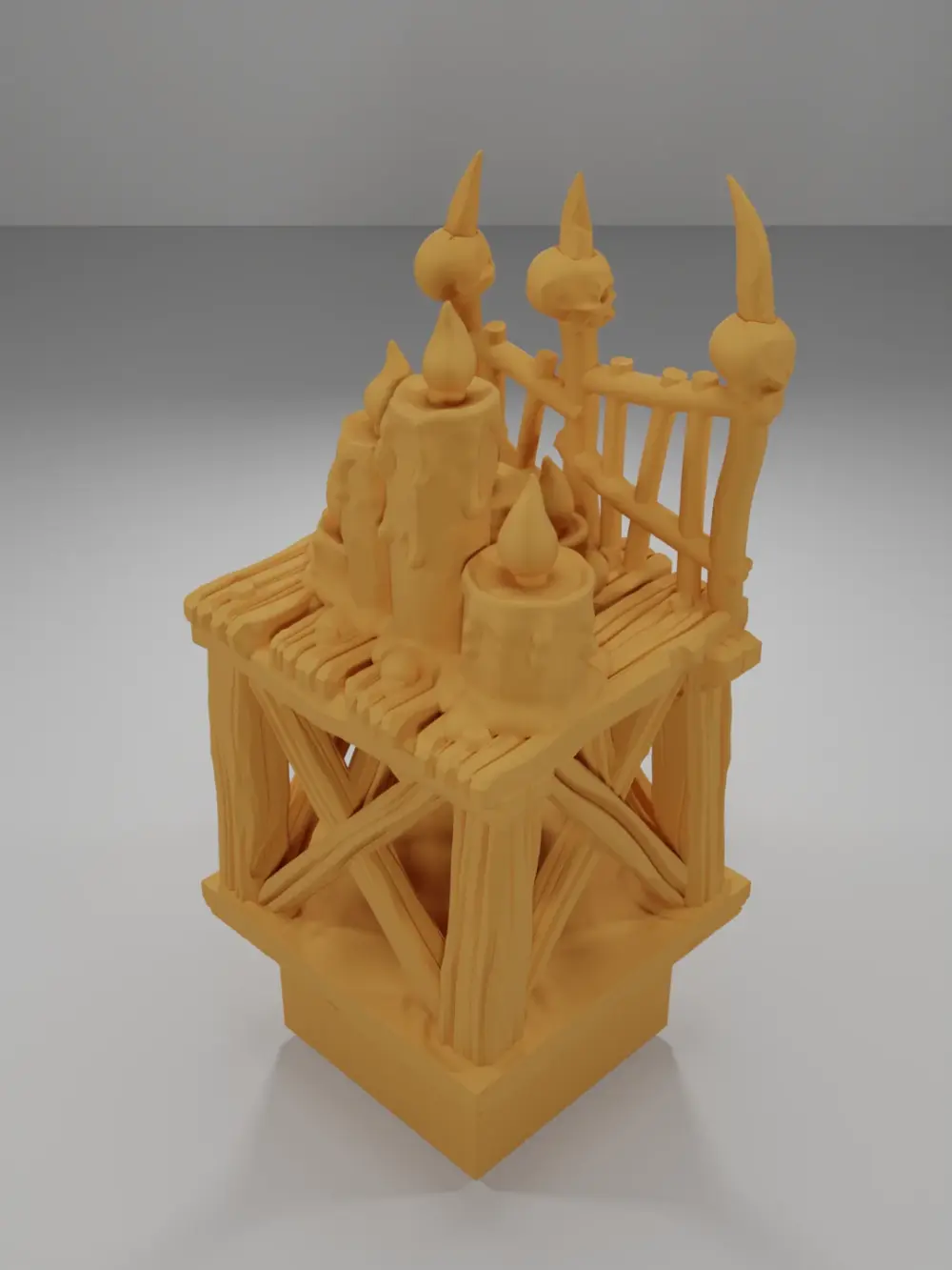 Raised Dock Straight Candles - The Creepy Swamp - Dungeon Blocks