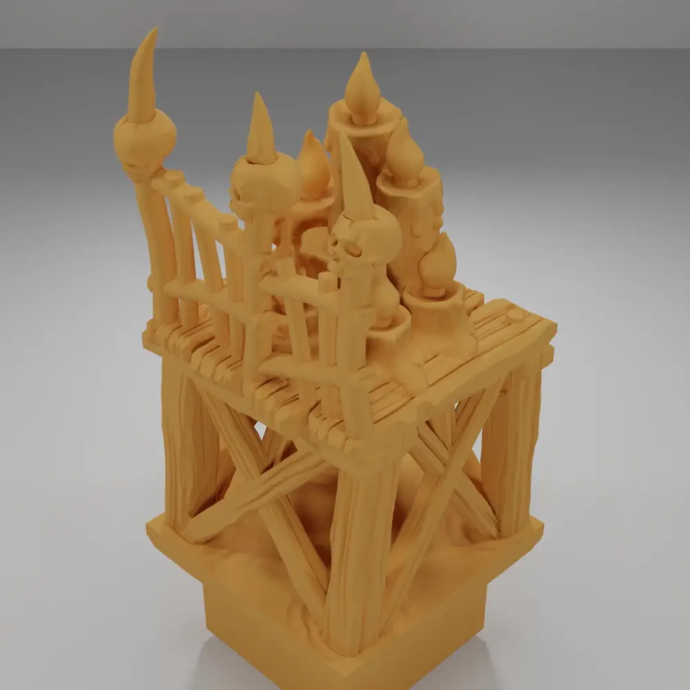 Raised Dock Straight Candles - The Creepy Swamp - Dungeon Blocks