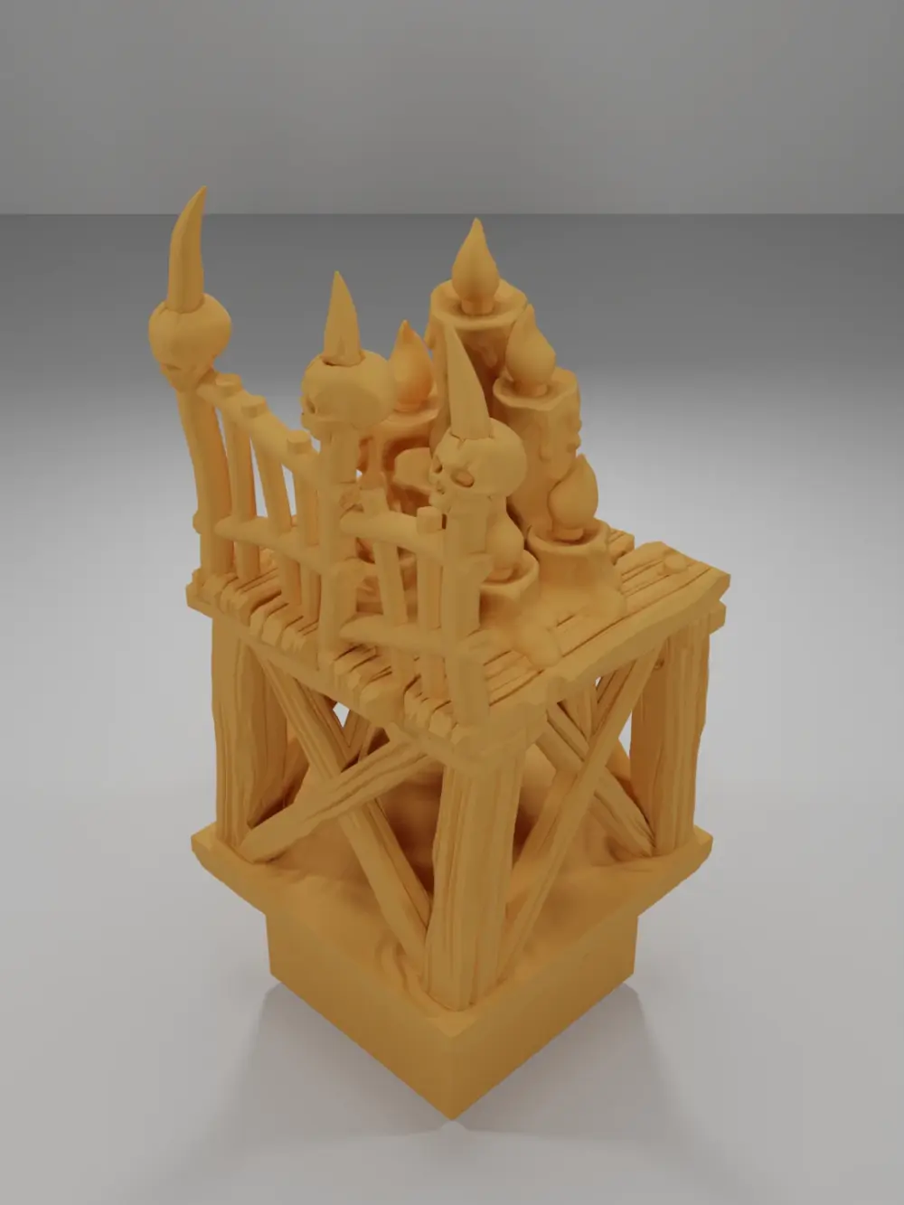 Raised Dock Straight Candles - The Creepy Swamp - Dungeon Blocks