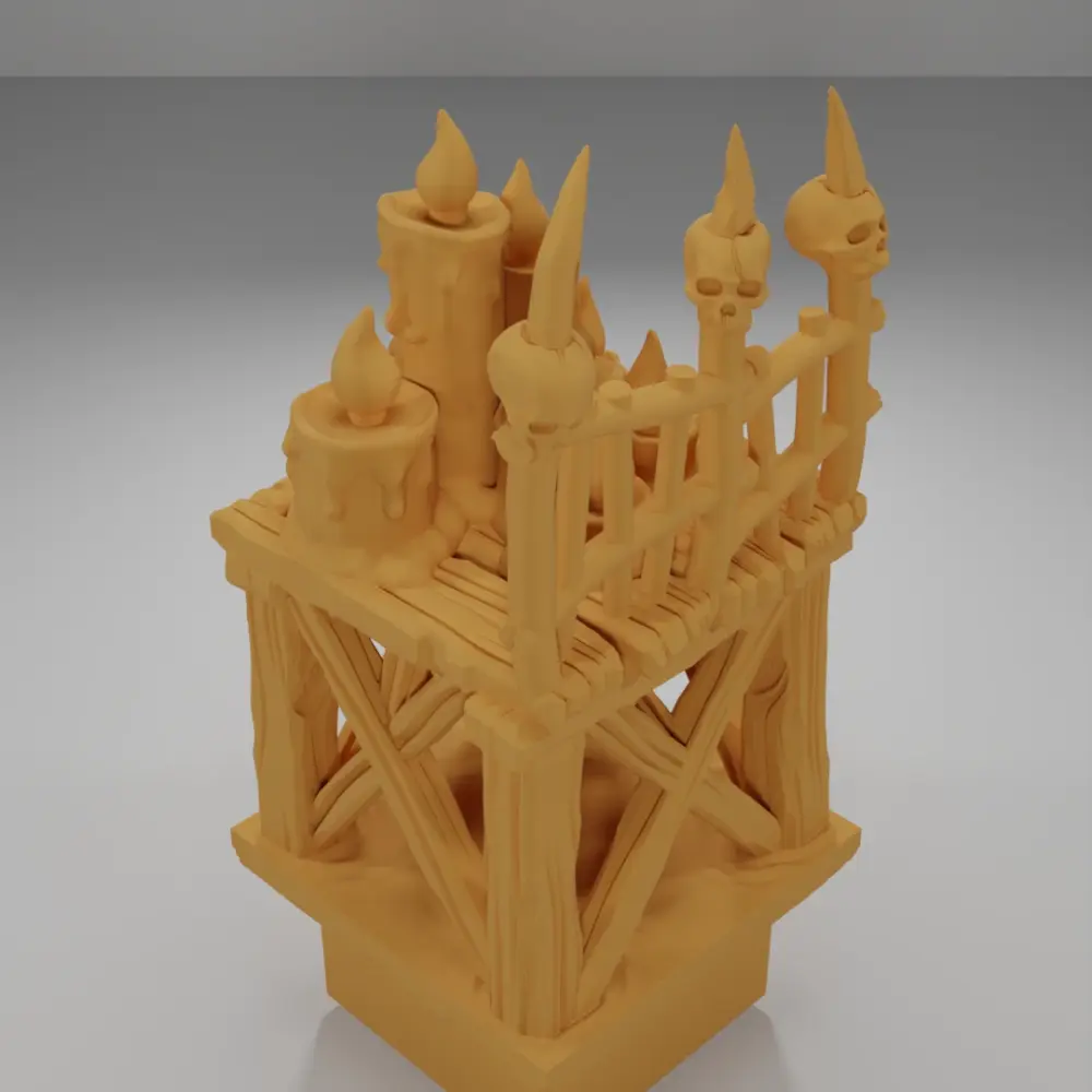 Raised Dock Straight Candles - The Creepy Swamp - Dungeon Blocks