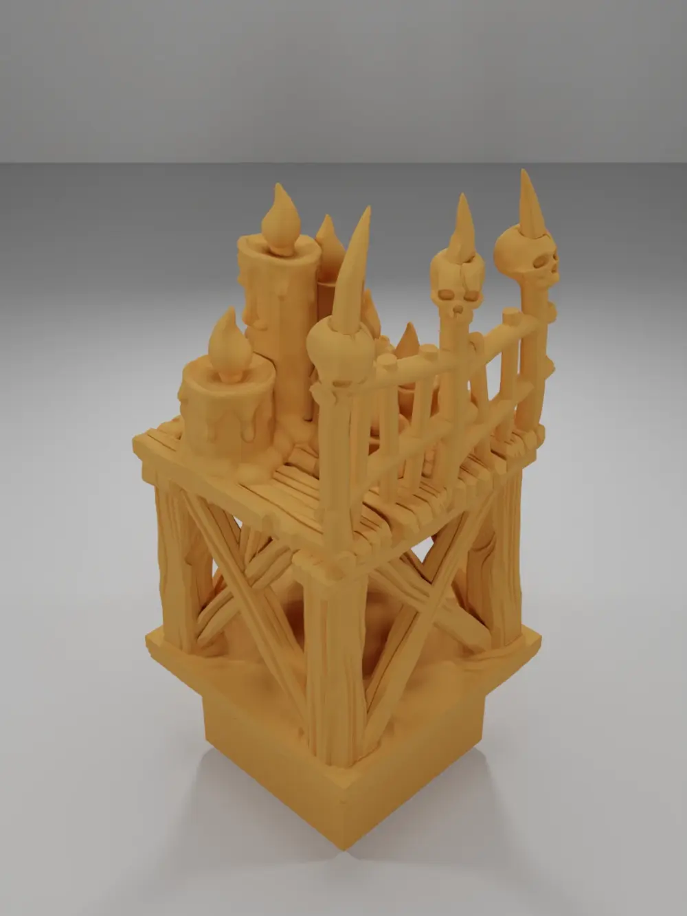 Raised Dock Straight Candles - The Creepy Swamp - Dungeon Blocks