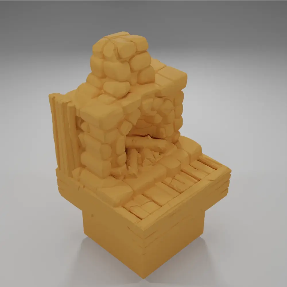 Fireplace Unlit - The Creepy Swamp - Dungeon Blocks