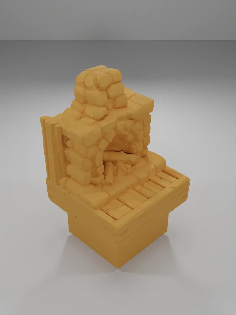 Fireplace Unlit - The Creepy Swamp - Dungeon Blocks