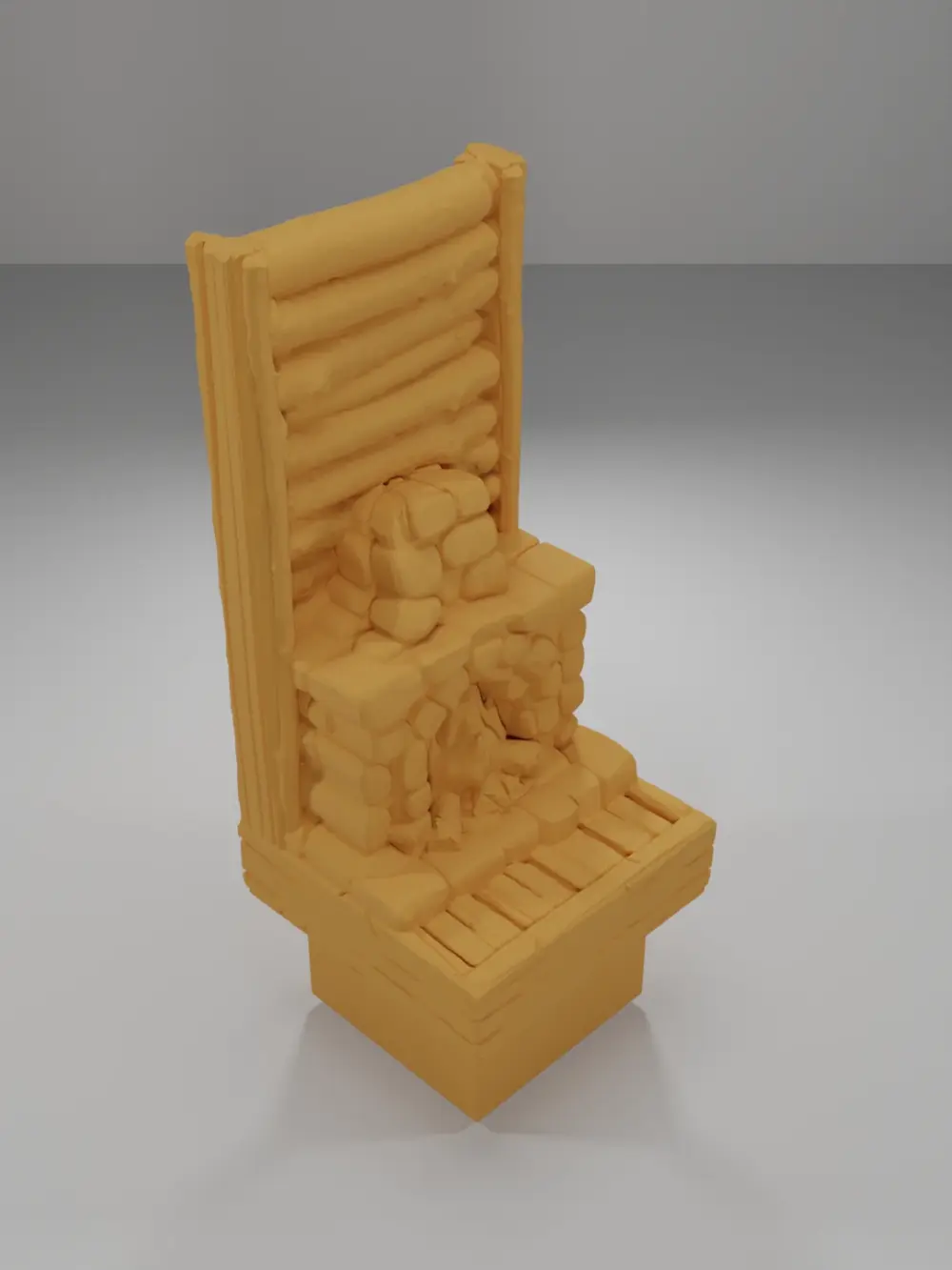 Tall Fireplace Lit - The Creepy Swamp - Dungeon Blocks