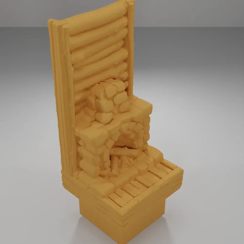 Tall Fireplace Unlit - The Creepy Swamp - Dungeon Blocks