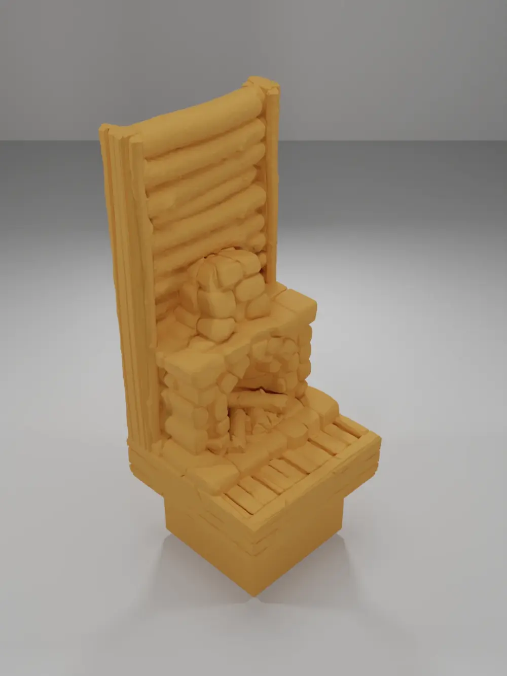 Tall Fireplace Unlit - The Creepy Swamp - Dungeon Blocks