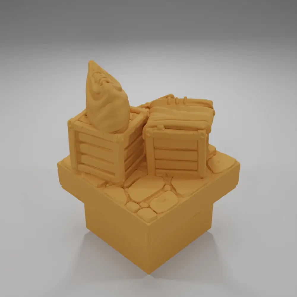Wooden Crates 1 - Medieval Town Part 1 - Dungeon Blocks