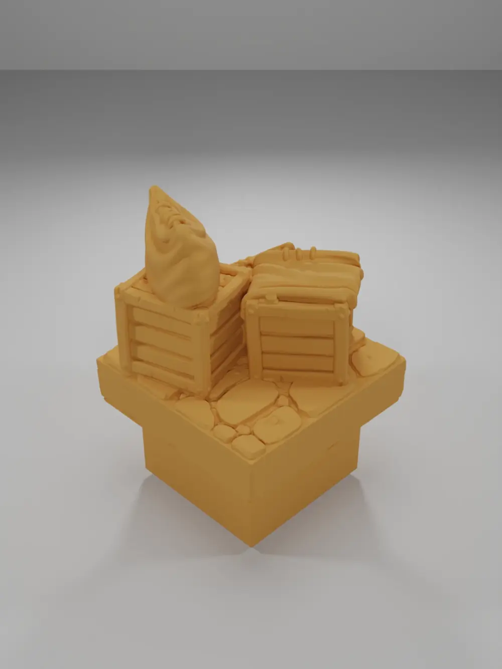 Wooden Crates 1 - Mediaval Town Part 1 - Dungeon Blocks - MT1-019-NL
