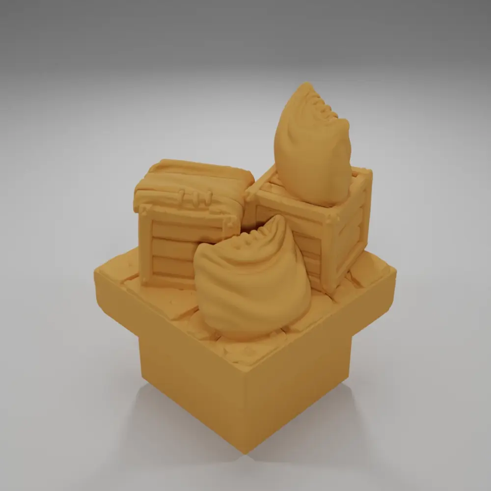 Wooden Crates 1 - Medieval Town Part 1 - Dungeon Blocks