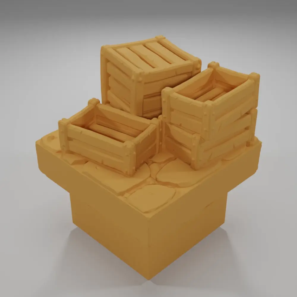 Wooden Crates 2 - Medieval Town Part 1 - Dungeon Blocks