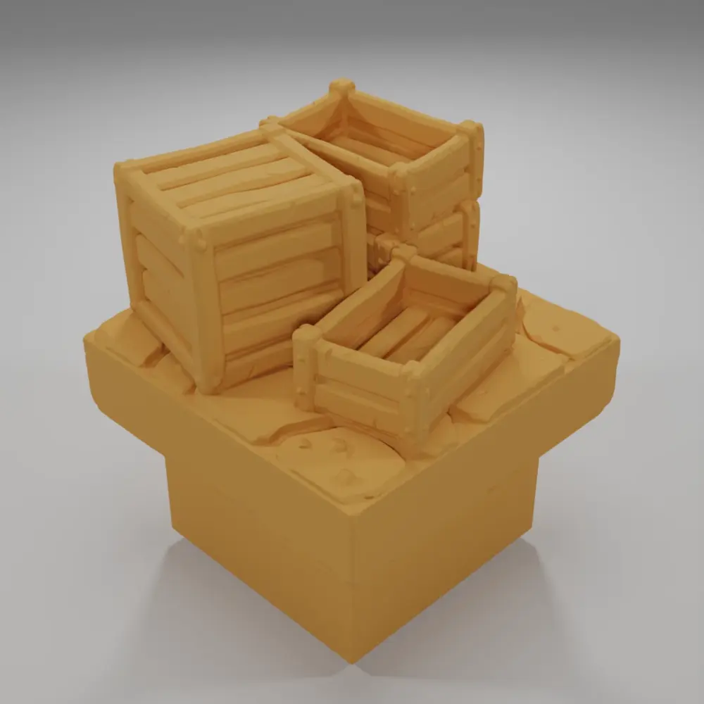 Wooden Crates 2 - Medieval Town Part 1 - Dungeon Blocks