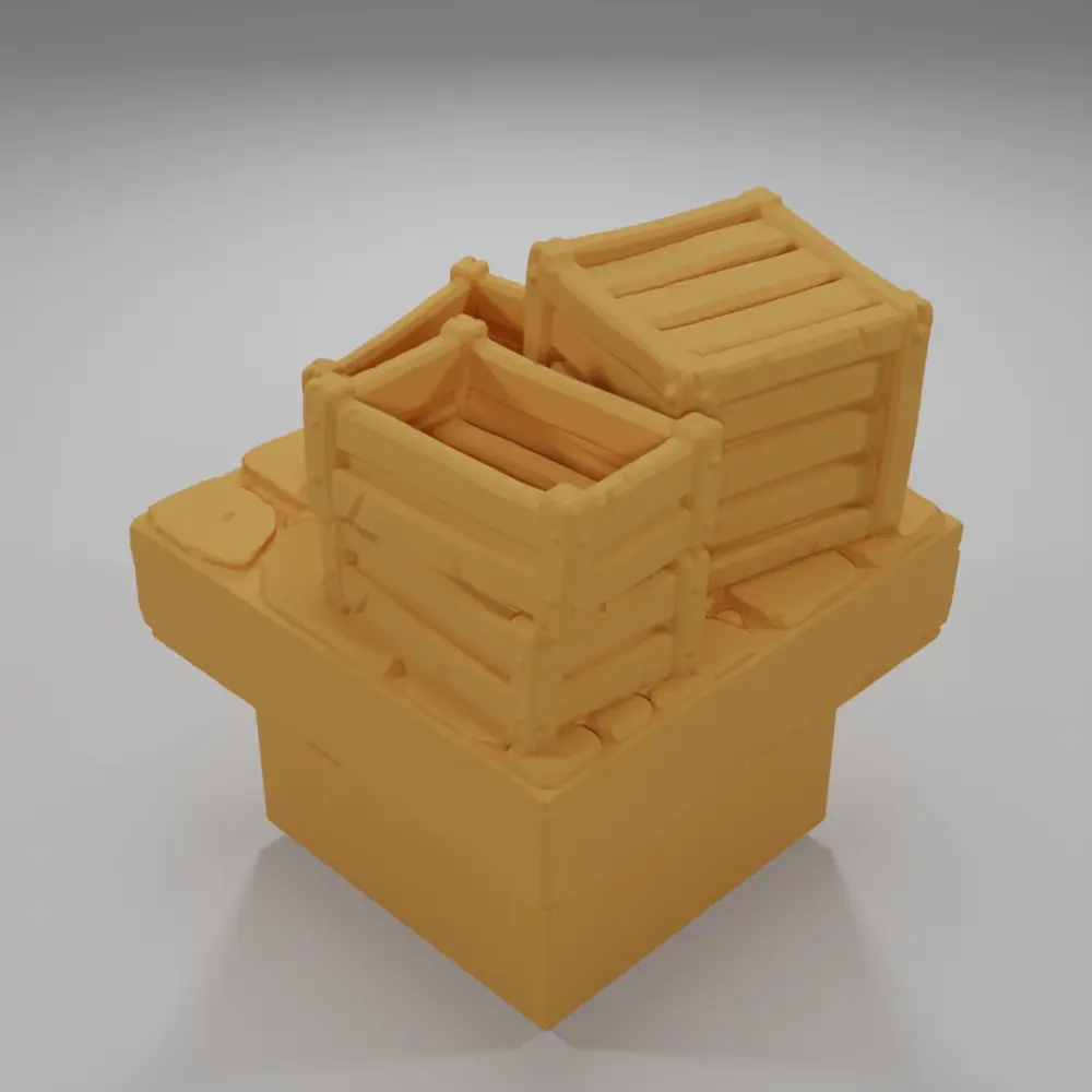 Wooden Crates 2 - Medieval Town Part 1 - Dungeon Blocks
