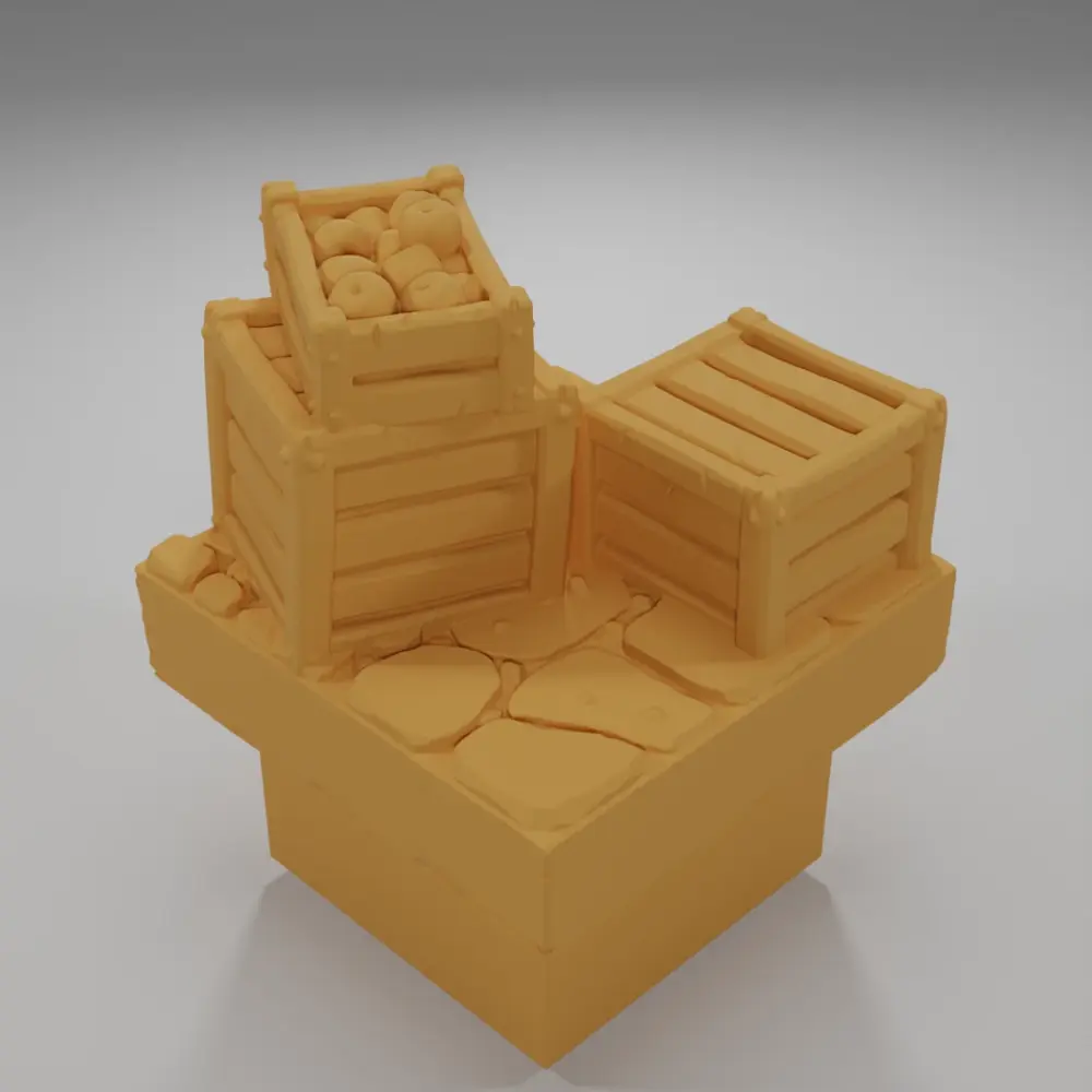 Wooden Crates 3 - Medieval Town Part 1 - Dungeon Blocks