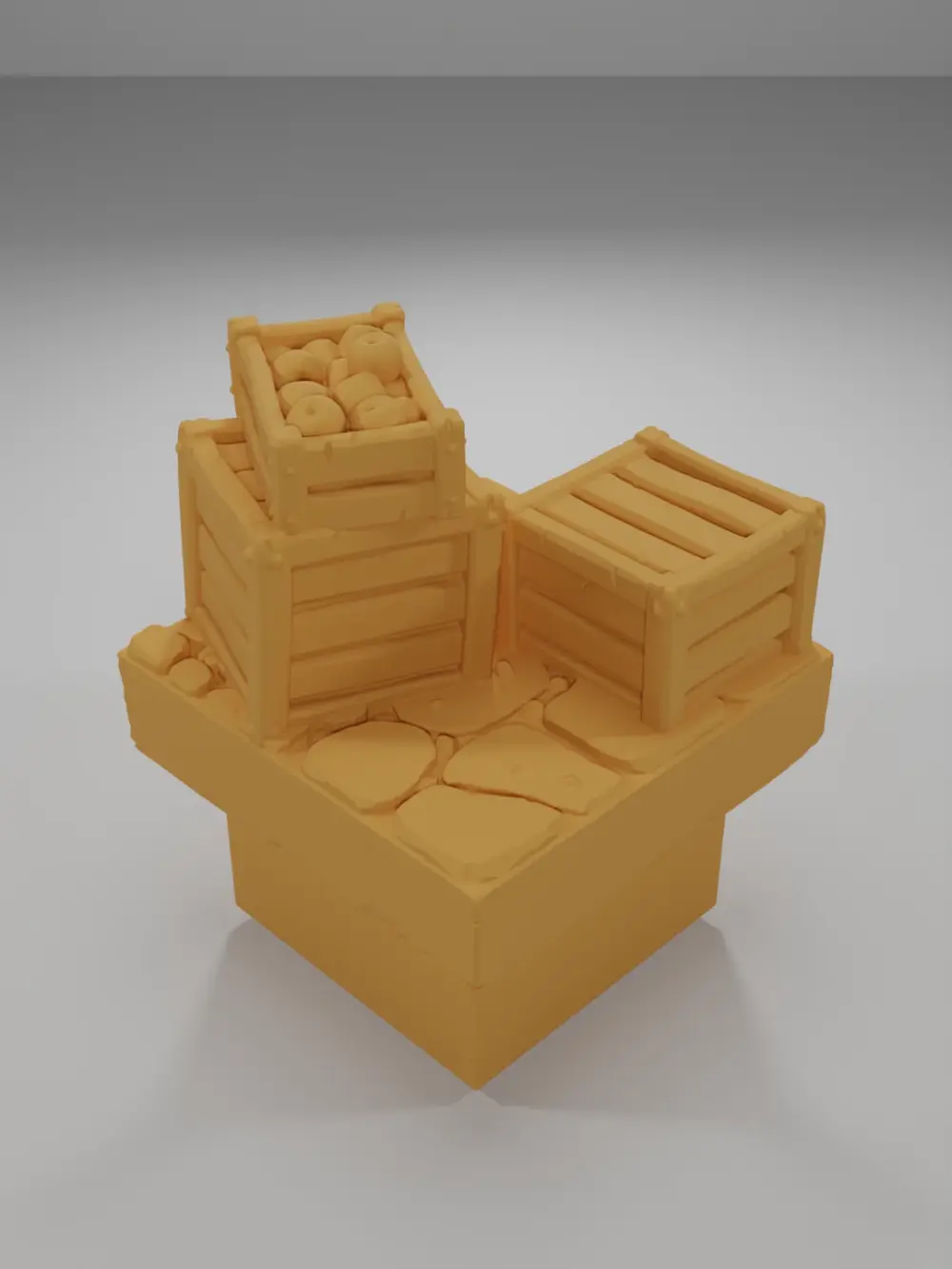 Wooden Crates 3 - Mediaval Town Part 1 - Dungeon Blocks - MT1-021-NL