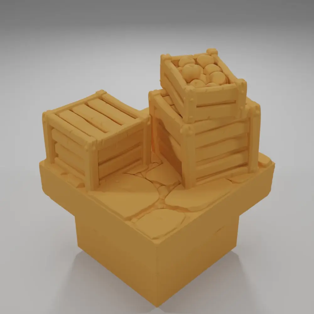 Wooden Crates 3 - Medieval Town Part 1 - Dungeon Blocks
