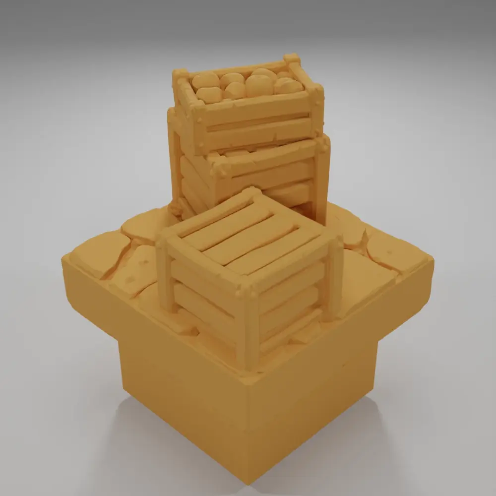 Wooden Crates 3 - Medieval Town Part 1 - Dungeon Blocks