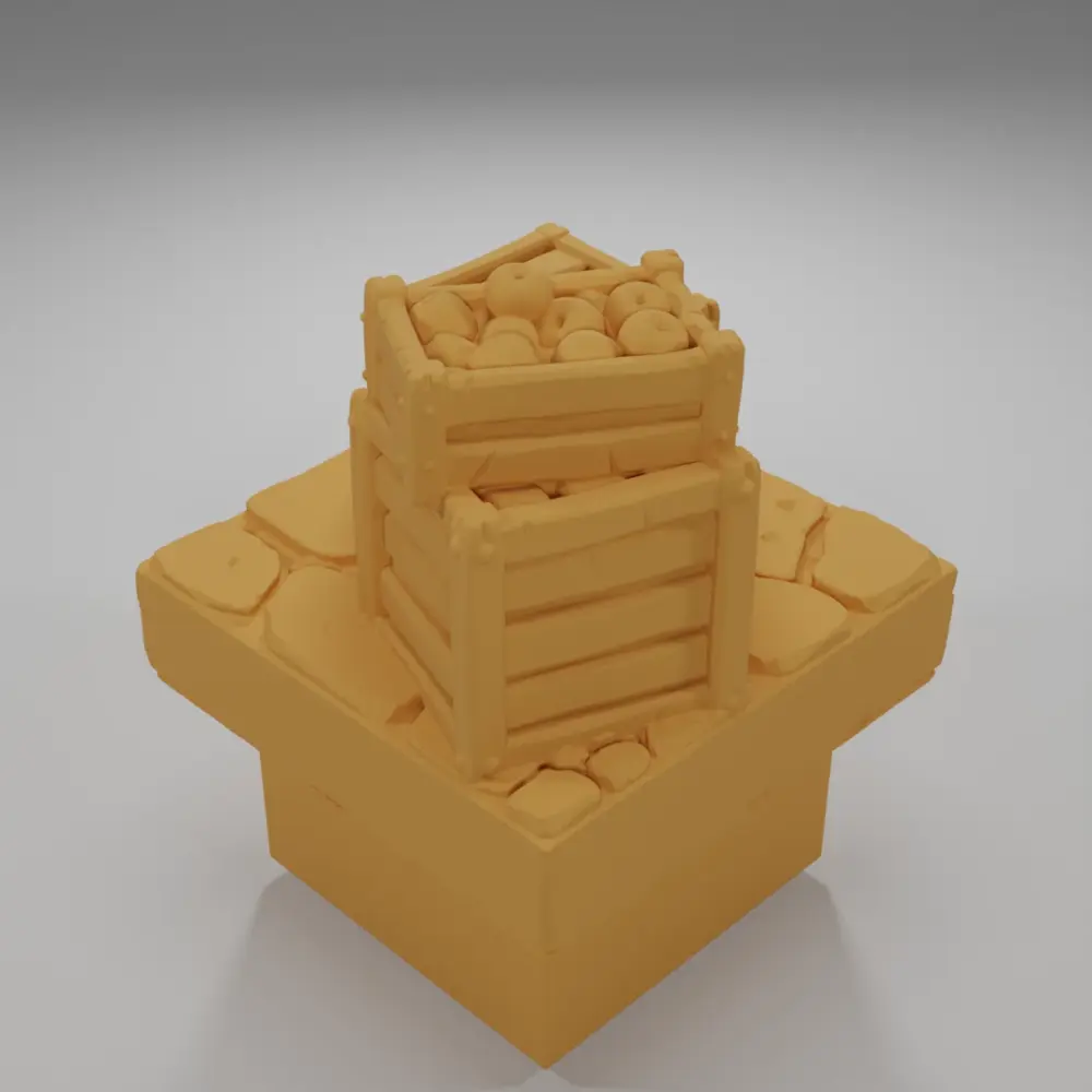 Wooden Crates 3 - Medieval Town Part 1 - Dungeon Blocks